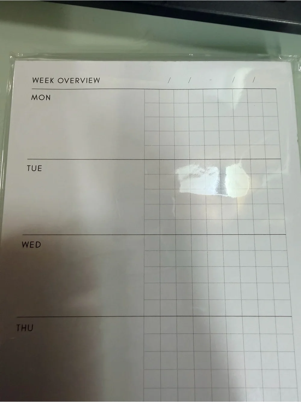 Cloth & Paper Weekly Overview Planner Pad - White